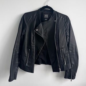 Faux leather jacket Armani Exchange